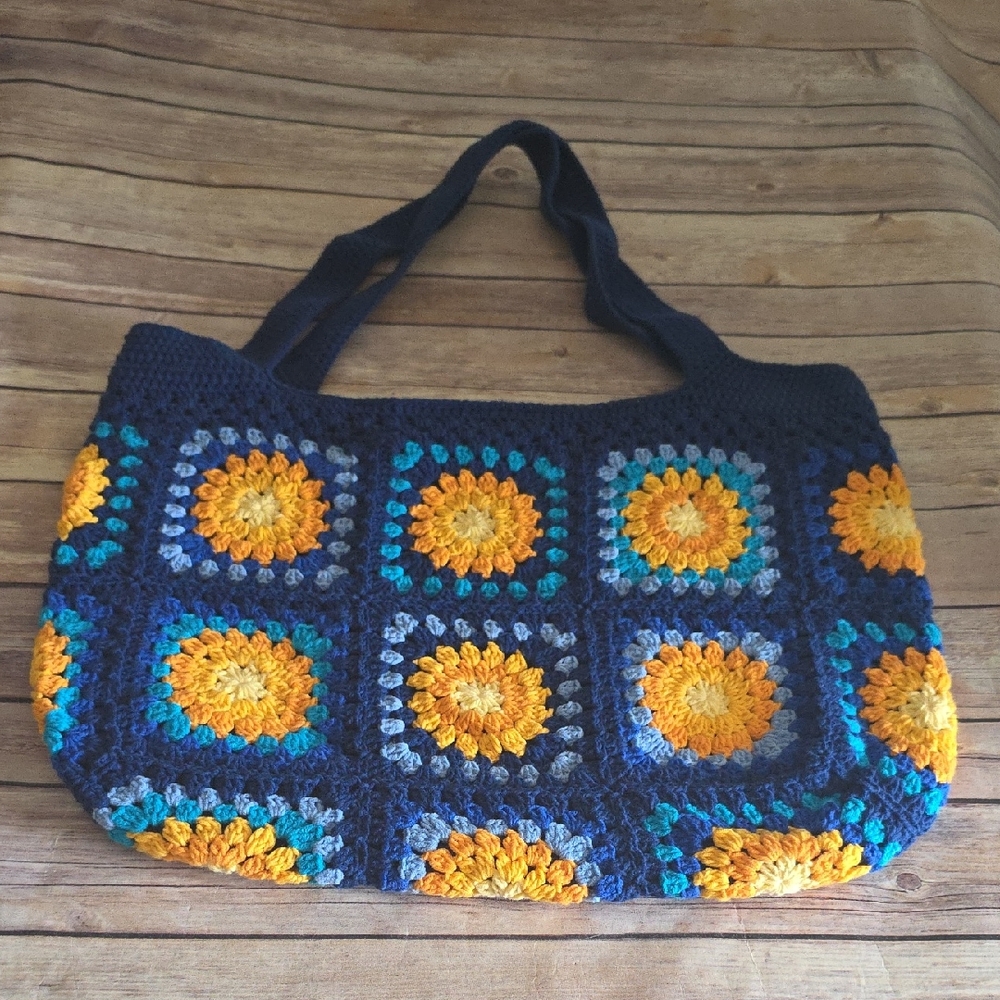 Handcrafted Crochet Tote Bag - Multicolor